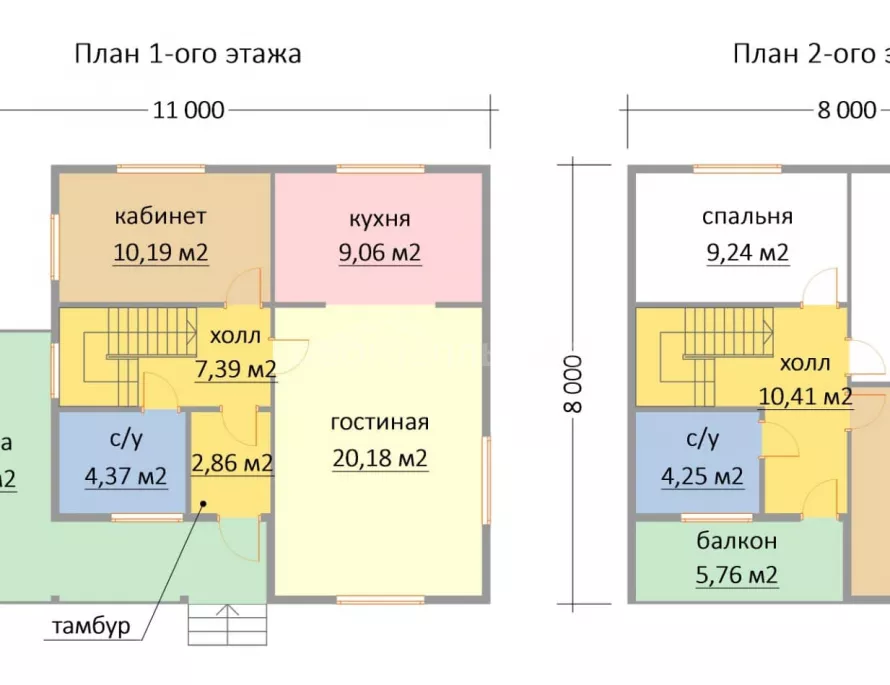 Дом из бруса 8х8 ДД-43