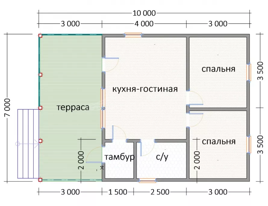 Финский дом 7х10 К-30