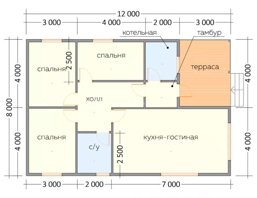 Финский дом 8х12 К-14