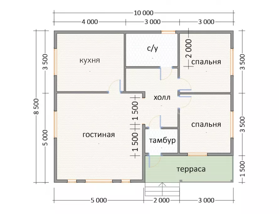 Финский дом 8,5х10 К-6