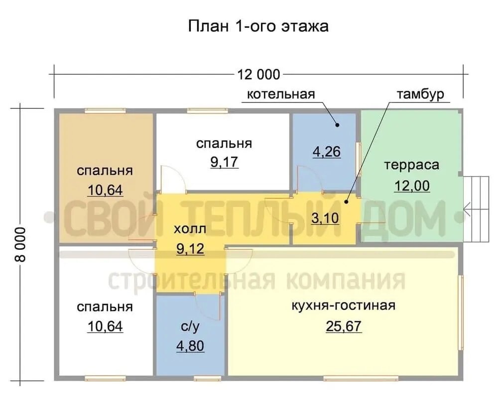 3 проекта домов, где есть все, что нужно для загородной жизни. Подборка проектов с 3 спальнями и отдельной котельной